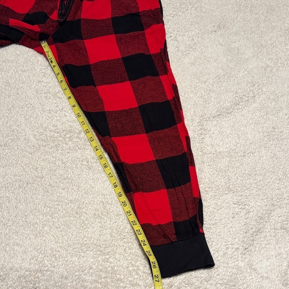 π EUC Unisex Old Navy Red & Black Buffalo Plaid Pajama Pants β Size S - Picture 3 of 9